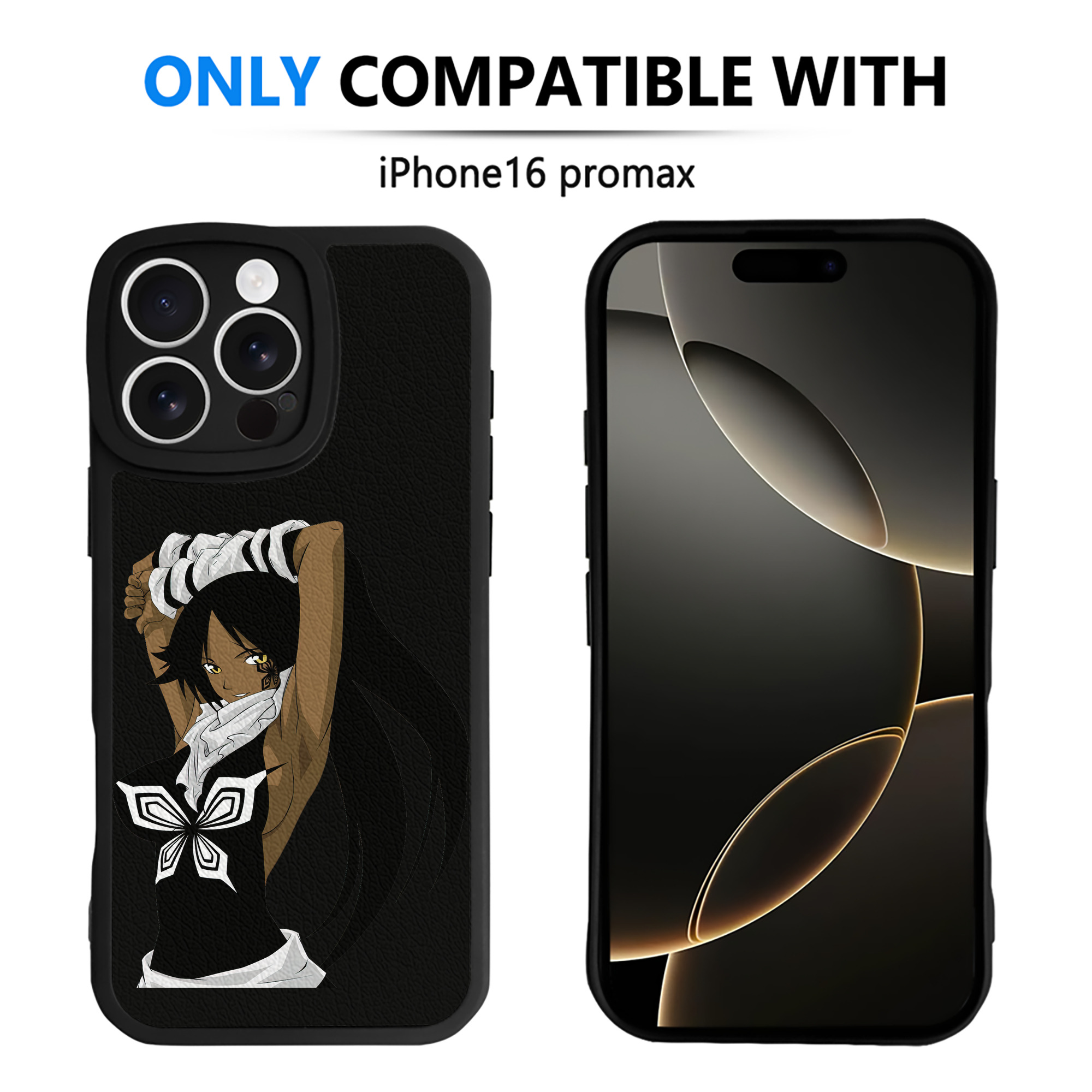 （画像用） ブリーチ 四楓院 夜一（しほういん よるいち） BLEACH Shihouin Yoruichi 【iPhone 16シリーズ対応】シリコンスマホケース（レザー調） 材質：シリコン